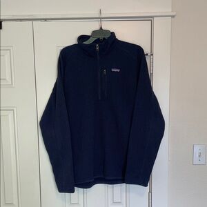 Patagonia Men's Navy Zip-Up Sweater